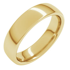 18K Yellow Gold 5 mm Comfort-Fit European-Style Band Size 10.5