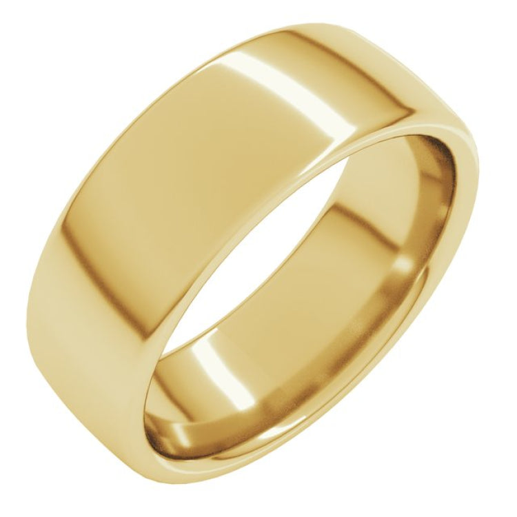 14K Yellow Gold 7 mm Comfort-Fit European-Style Band Size 10.5