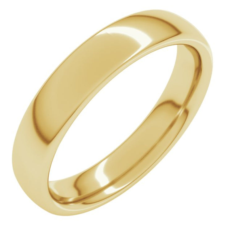 14K Yellow Gold 4 mm Comfort-Fit European-Style Band Size 10