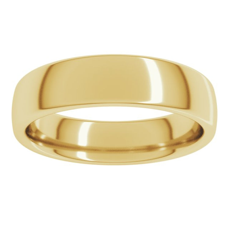 10K Yellow Gold 5 mm Comfort-Fit European-Style Band Size 11.5
