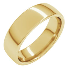 14K Yellow Gold 6 mm Comfort-Fit European-Style Band Size 11.5
