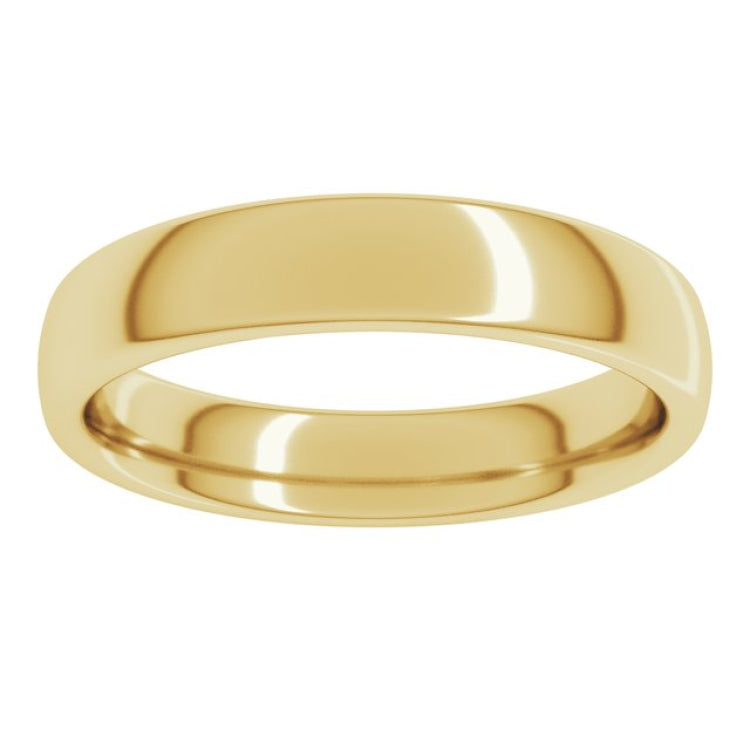 14K Yellow Gold 4 mm Comfort-Fit European-Style Band Size 5.5