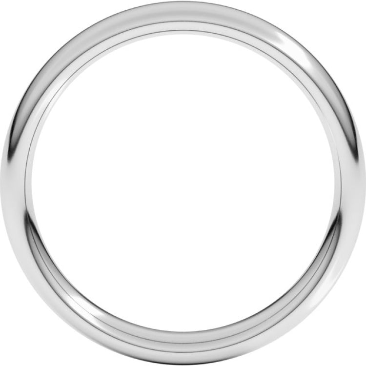 Platinum 4 mm Comfort-Fit European-Style Band Size 7.5