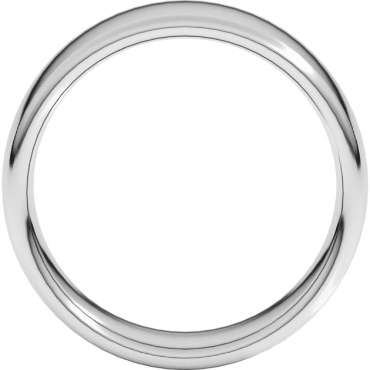 Platinum 7 mm Comfort-Fit European-Style Band Size 9.5