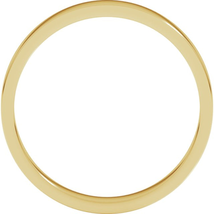 14K Yellow Gold 3 mm Flat Band Size 9