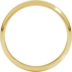 10K Yellow Gold 3 mm Half Round Band Size 6