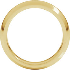 14K Yellow Gold 5 mm Comfort-Fit Half Round Band Size 7.5