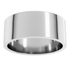 14K White Gold 8 mm Flat Band Size 8.5