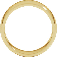14K Yellow Gold 8 mm Lightweight Comfort-Fit Half Round Band Size 8.5