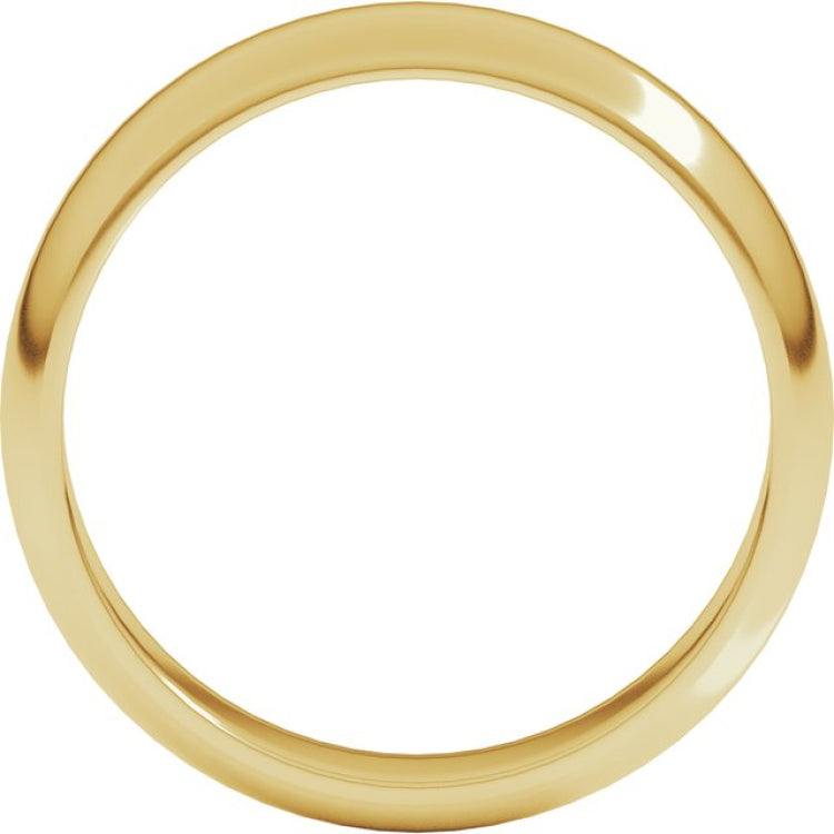 14K Yellow Gold 5 mm Half Round Band Size 13