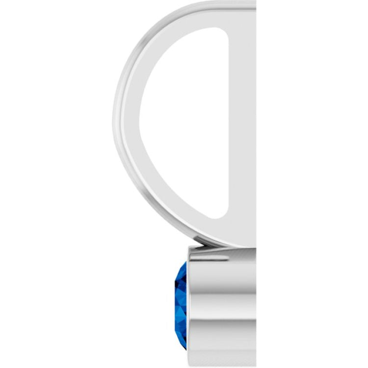 Sterling Silver Natural Blue Sapphire Charm/Pendant