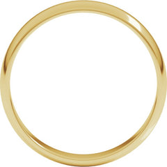 10K Yellow Gold 4 mm Lightweight Half Round Band Size 10