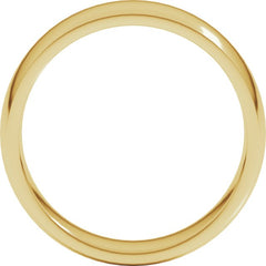 14K Yellow Gold 6 mm Lightweight Comfort-Fit Half Round Band Size 12