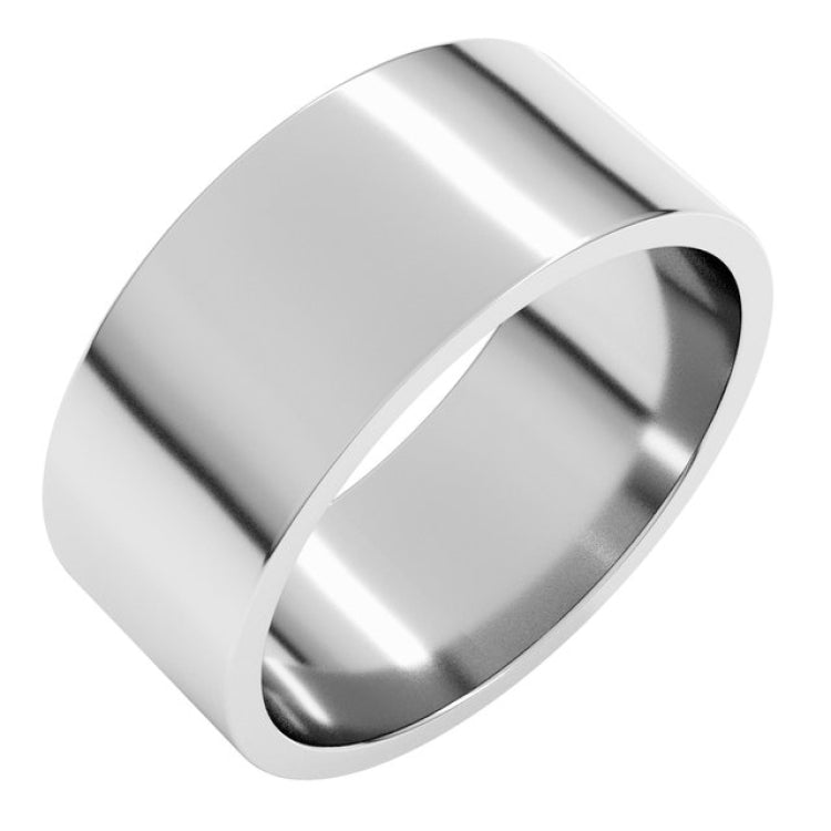 Platinum 8 mm Flat Band Size 10