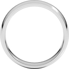14K White Gold 5 mm Lightweight Comfort-Fit Half Round Band Size 10