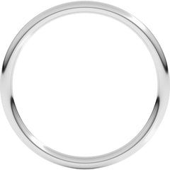 10K White Gold 1.5 mm Comfort-Fit Full Round Band Size 7