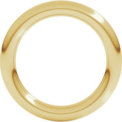 10K Yellow Gold 3 mm Comfort-Fit Full Round Band Size 7
