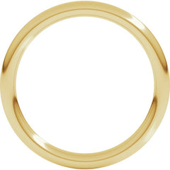 14K Yellow Gold 2 mm Comfort-Fit Full Round Band Size 8.5