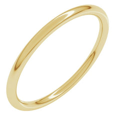 18K Yellow Gold 1.5 mm Comfort-Fit Full Round Band Size 9.5