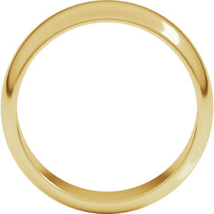 18K Yellow Gold 7 mm Half Round Band Size 7.5