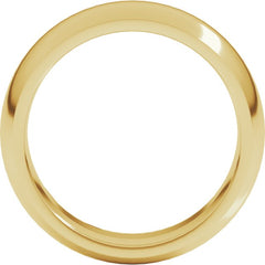 10K Yellow Gold 7 mm Comfort-Fit Half Round Band Size 8