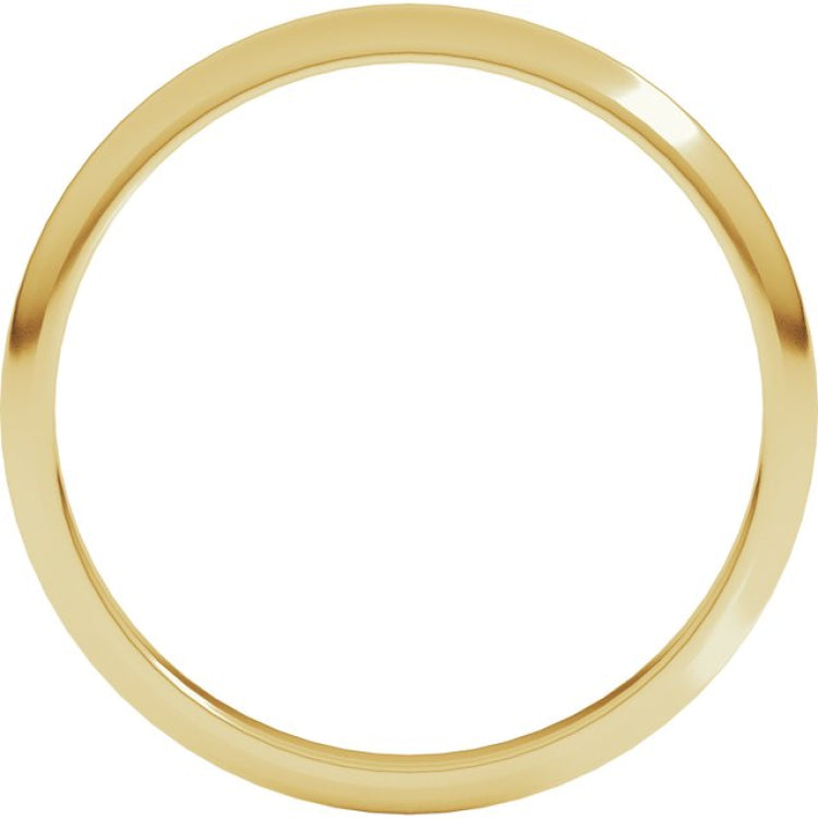 10K Yellow Gold 2 mm Half Round Band Size 10