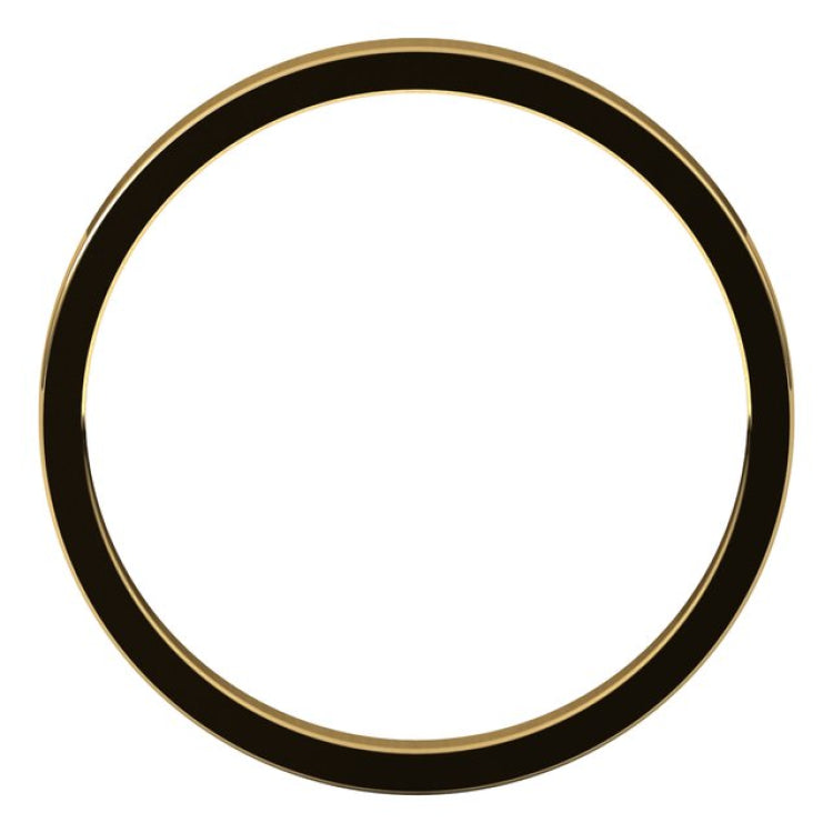 14K Yellow Gold 2 mm Flat Band Size 9