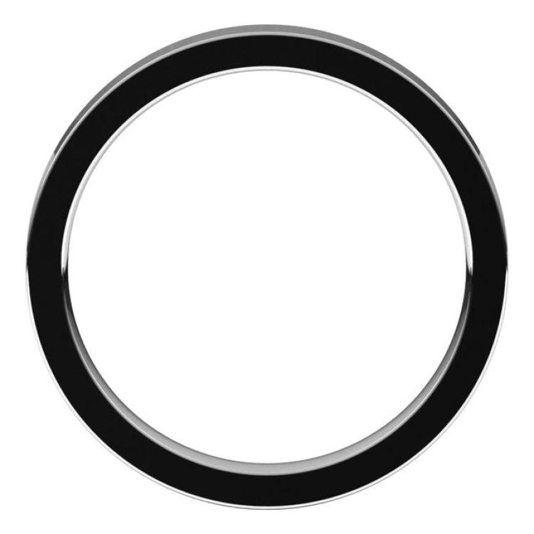 14K White Gold 2.5 mm Comfort-Fit Flat Band Size 7