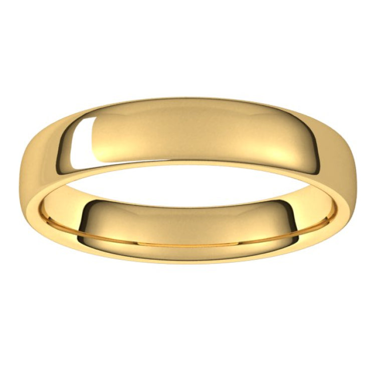 14K Yellow Gold 4.5 mm Comfort-Fit European-Style Band Size 7.5