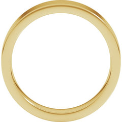 14K Yellow Gold 5 mm Comfort-Fit Flat Band Size 11