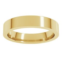 10K Yellow Gold 4 mm Comfort-Fit Flat Band Size 8