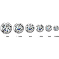 14K Yellow Gold 1/8 CTW Lab-Grown Diamond Micro Bezel-Set Earrings