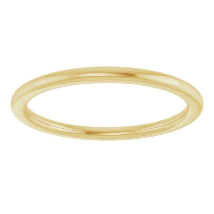 14K Yellow Gold 1.5 mm Comfort-Fit European-Style Band Size 7