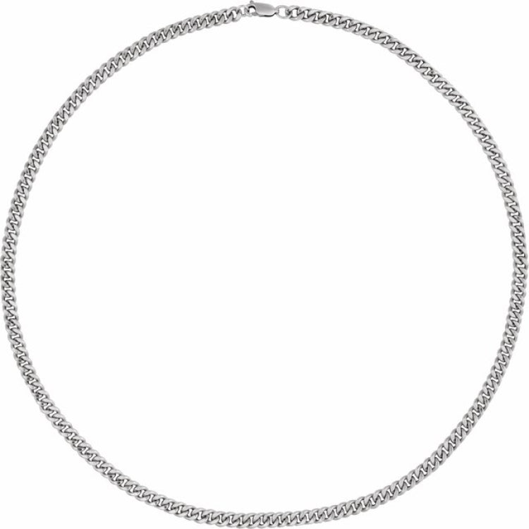 Sterling Silver 4.8 mm Curb 18" Chain