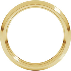 18K Yellow Gold 3.5 mm Comfort-Fit Half Round Band Size 8.5