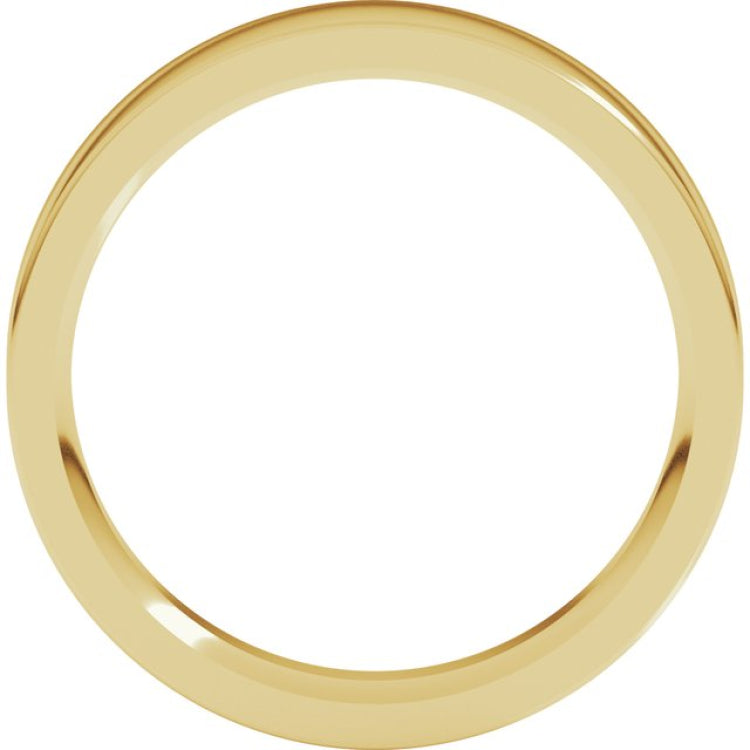 18K Yellow Gold 4.5 mm Comfort-Fit Flat Band Size 7.5