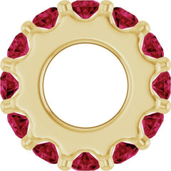 14K Yellow Gold Lab-Grown Ruby Spacer Charm/Pendant