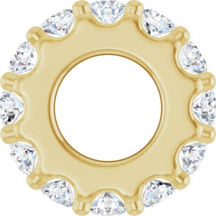 14K Yellow Gold 1/3 CTW Lab-Grown Diamond Spacer Charm/Pendant