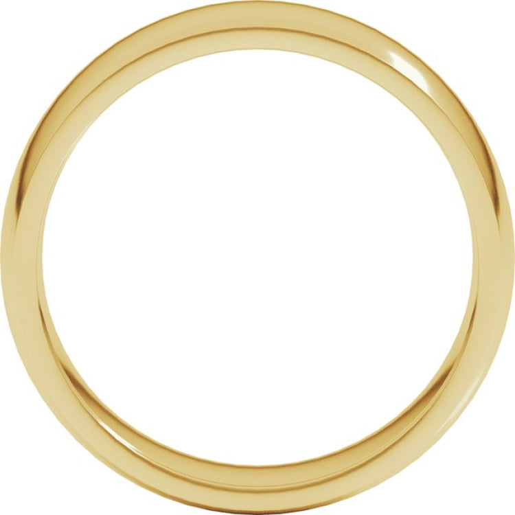 10K Yellow Gold 6 mm Lightweight Comfort-Fit Half Round Band Size 8
