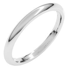 Platinum 2 mm Comfort-Fit Half Round Band Size 9