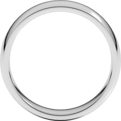 10K White Gold 6 mm Lightweight Comfort-Fit Half Round Band Size 9.5