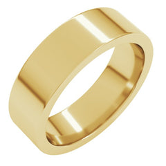 10K Yellow Gold 6 mm Comfort-Fit Flat Band Size 12