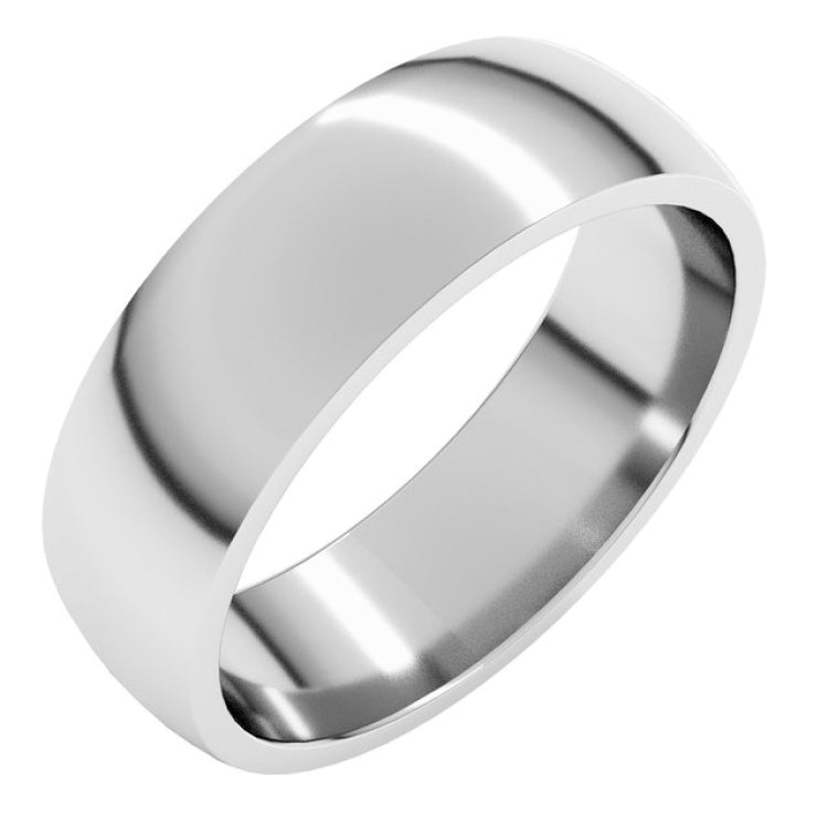 Palladium 6 mm Lightweight Comfort-Fit Half Round Band Size 10