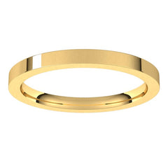 14K Yellow Gold 2 mm Comfort-Fit Flat Band Size 7