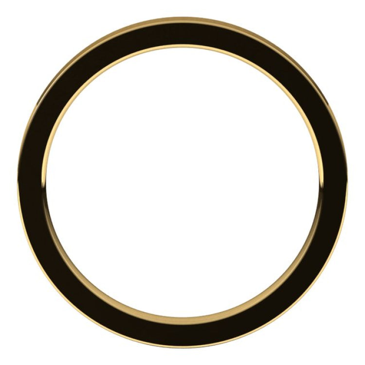 14K Yellow Gold 2 mm Comfort-Fit Flat Band Size 4.5