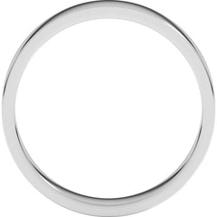 14K White Gold 4 mm Flat Band Size 6