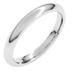Platinum 2.5 mm Comfort-Fit Half Round Band Size 6.5