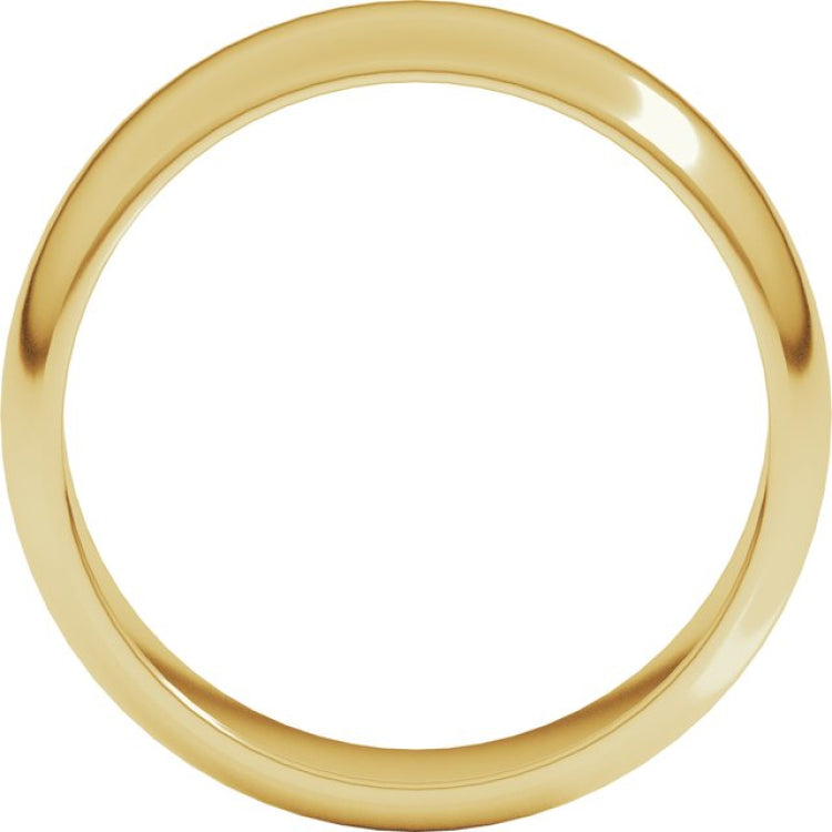 14K Yellow Gold 6 mm Half Round Band Size 10.5