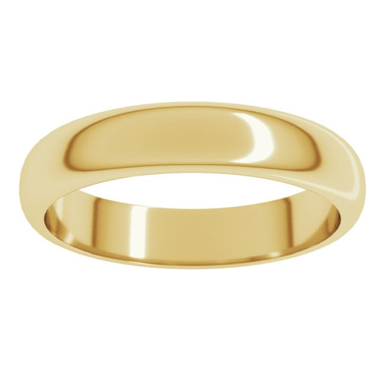 18K Yellow Gold 4 mm Half Round Band Size 5.5
