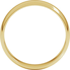 10K Yellow Gold 5 mm Lightweight Half Round Band Size 11.5